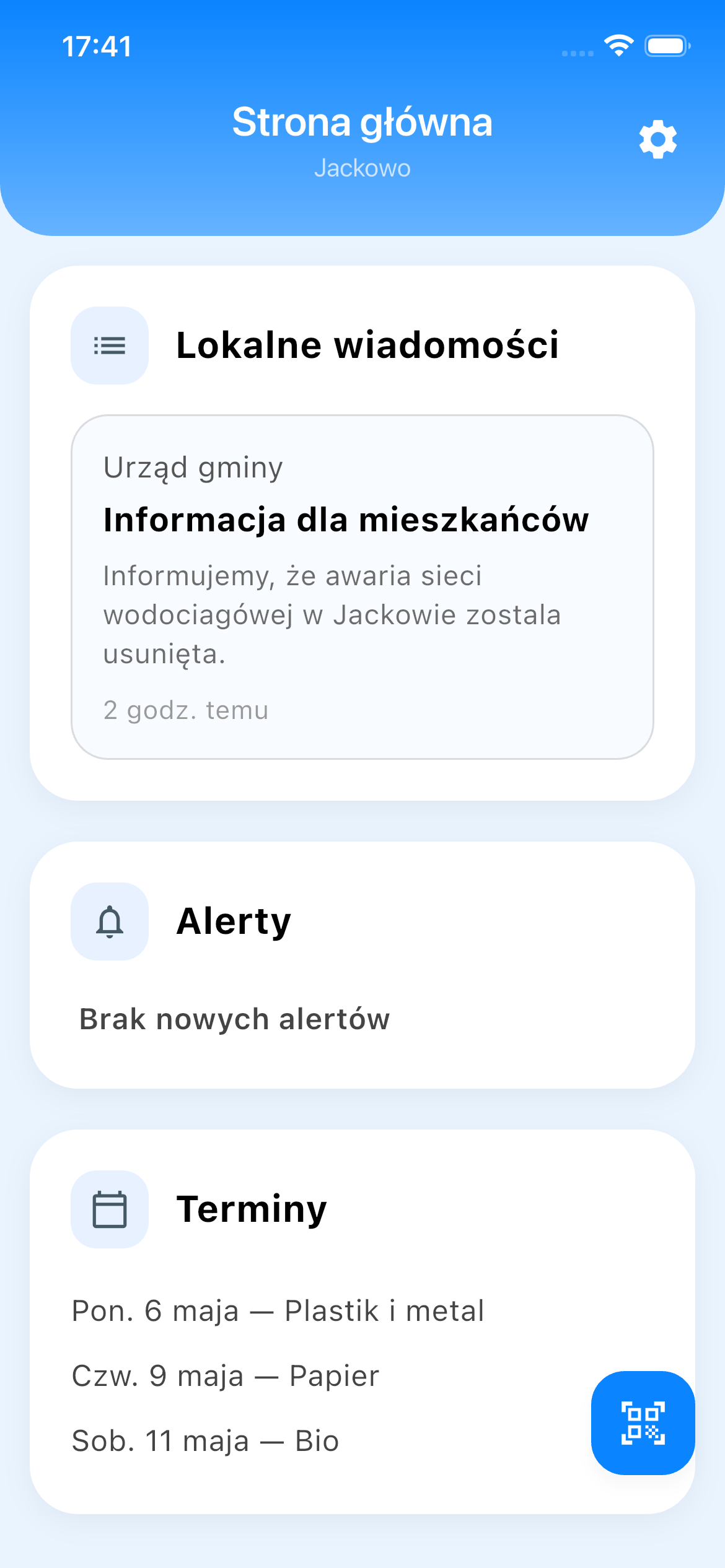Mockup aplikacji Lokalsi